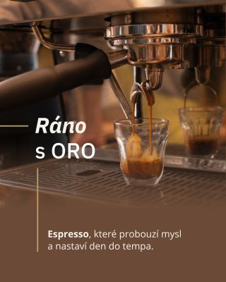 Každá část dne má svou chuť. Od ranního espressa po večerní čaj – ORO Caffè & Fonte doprovází váš den s lehkostí. ✨