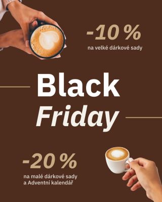 Black Friday v ORO Caffè! Na velké dárkové sady –10 % Na malé dárkové sady –20 % A navíc: –20 % na adventní kalendář Akce...